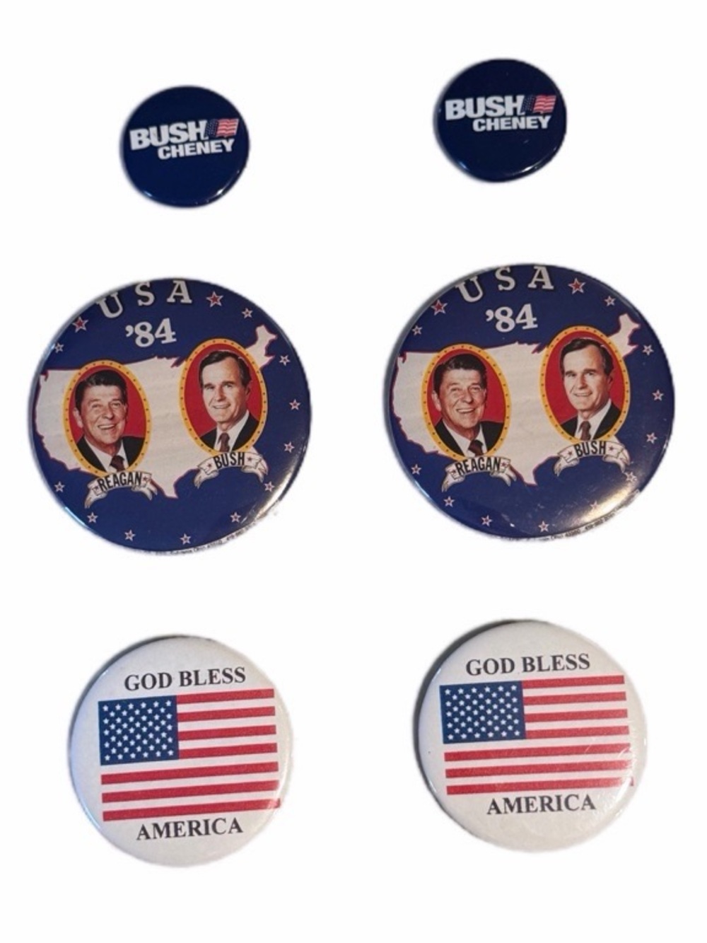 🇺🇸 VINTAGE POLITICAL MEMORABILIA PIN/BUTTON LOT — 6 PIECES 🇺🇸